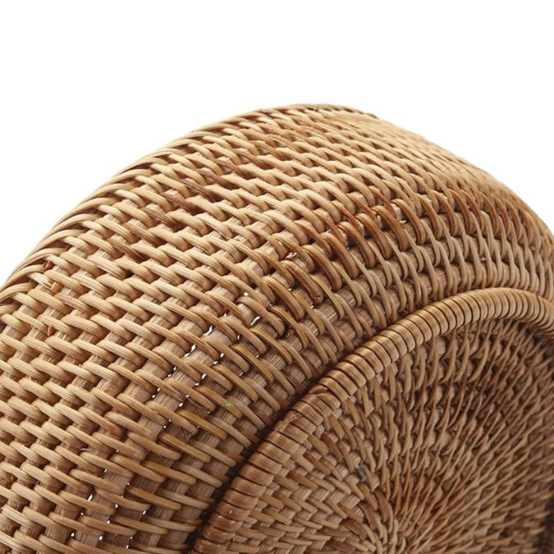 YANGQIHOME Natural Rattan Round Fruit Basket Bowls, Handwoven Storage Serving Baskets, Wicker Organizer for Dinning Room (Set of 3)